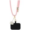Uniwersalna smycz do telefonu Hello      Kitty Patch & Kitty Head Charm różowy